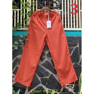 Quần Linen suông màu trơn ( 48-75kg)