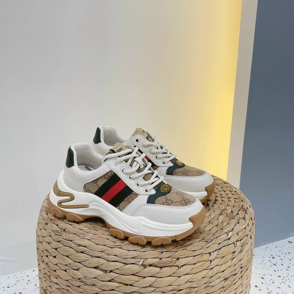 Giầy thể thao nữ đế nâu họa tiết đẹp và chất nâng đế cao Hàng cao cấp full box