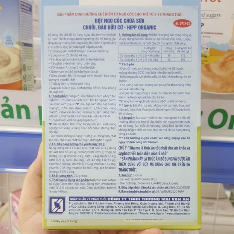 (date mới 2022)Bột ăn dặm chứa sữa Hipp đủ vị cho bé  từ 4 tháng tuổi hàng nhập khẩu chính hãng