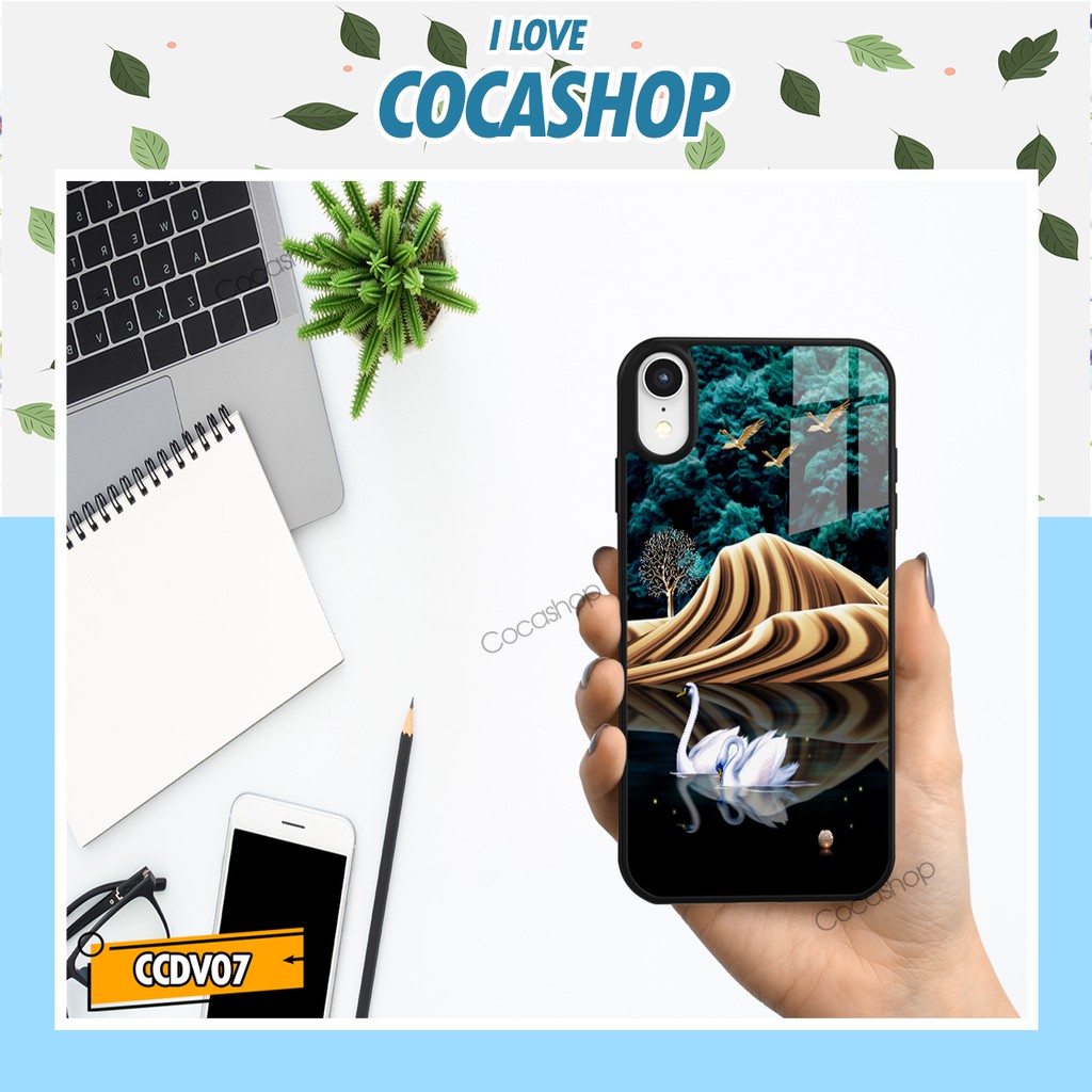 Ốp iphone in hình cực đẹp siêu bền cao cấp -  Đôi Thiên Nga biểu tượng của hạnh phúc viên mãn