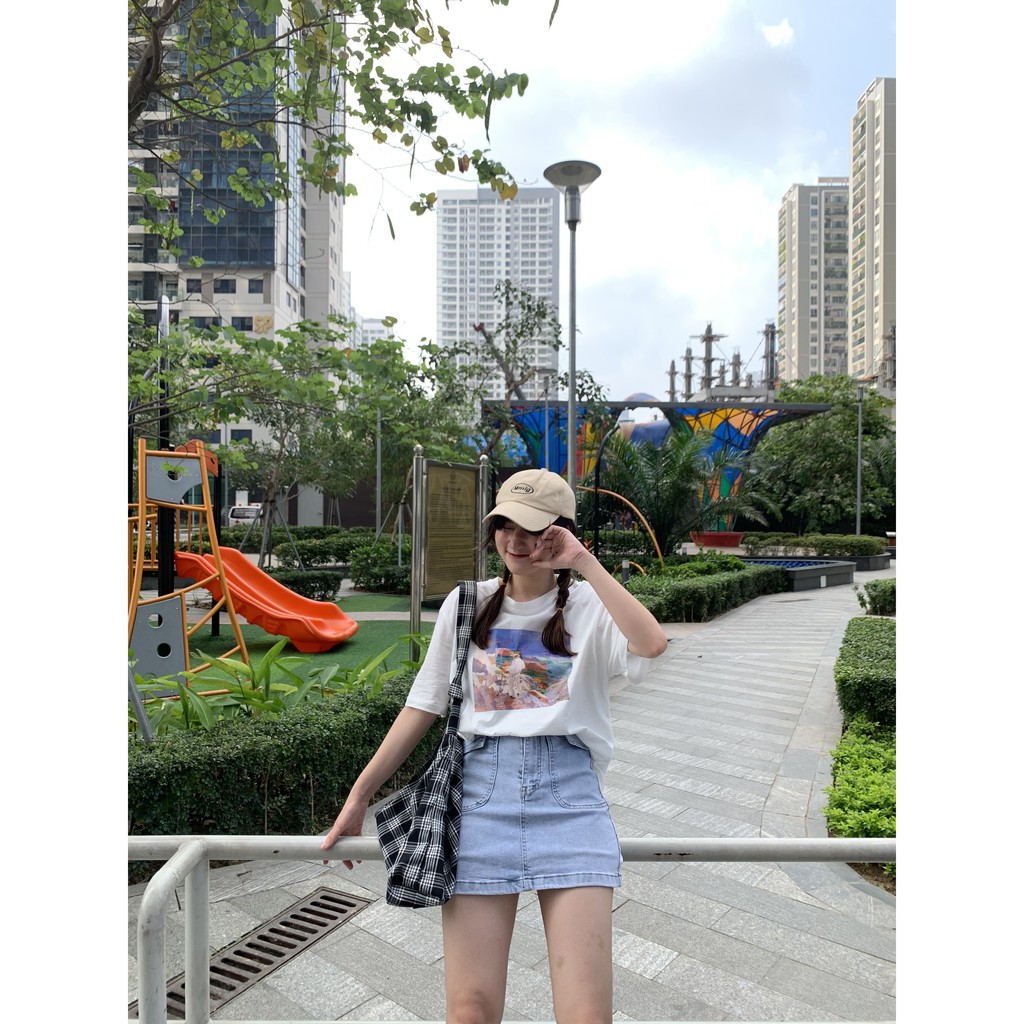 CV133 - 	CHÂN VÁY JEANS  CHỈ NỔI 2 TÚI TRƯỚC9916 | BigBuy360 - bigbuy360.vn