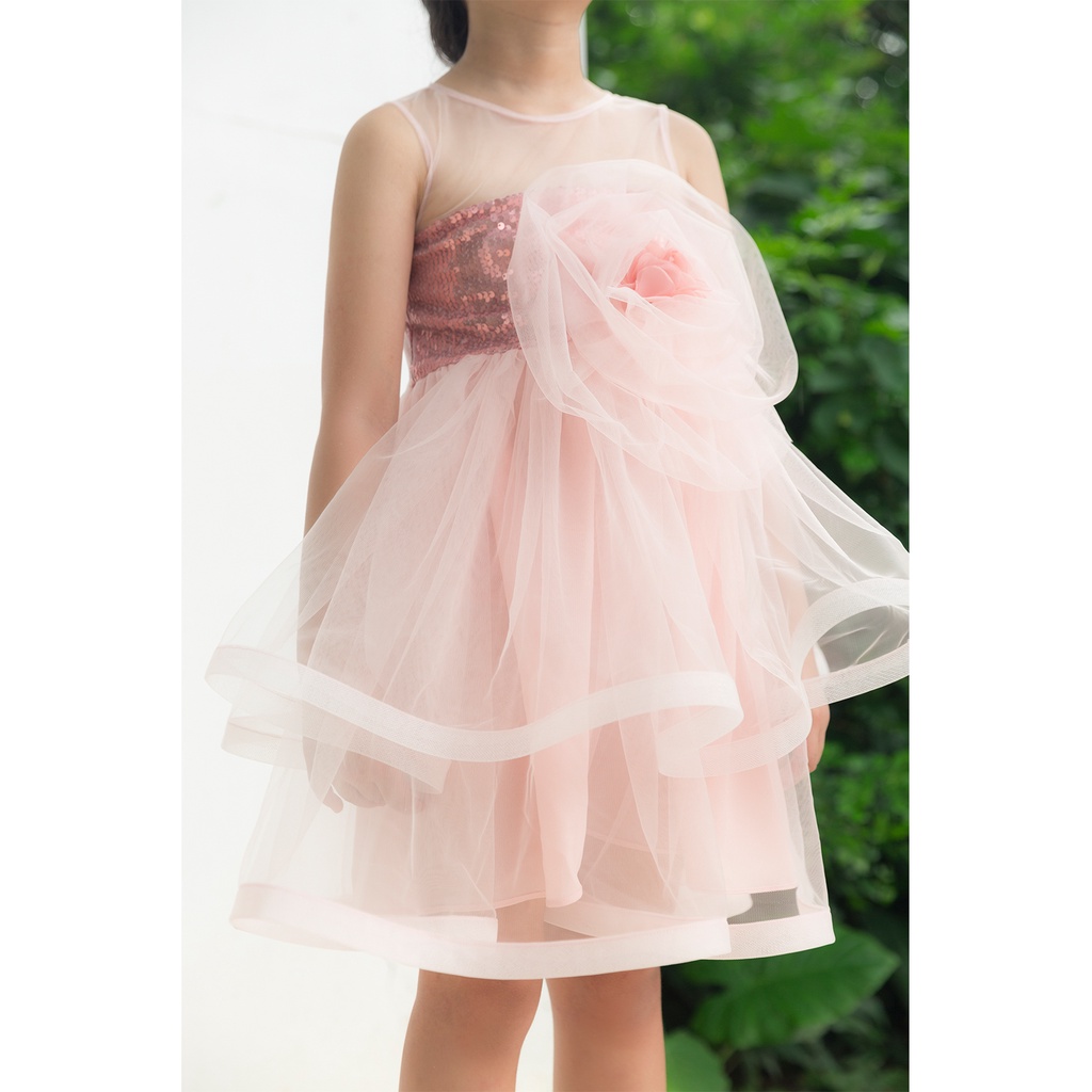 Váy công chúa JOOKYLI bé gái hoa hồng 41G0788