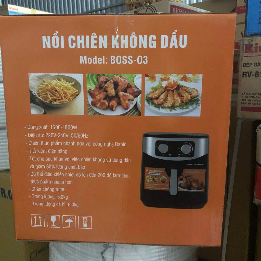 Nồi Chiên Không Dầu MasterBoss 9 lít 2 Bảo Hành 12 Tháng