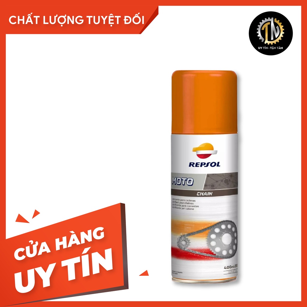 Chai xịt sên, dưỡng sên, bôi trơn sên Repsol Moto Chain 400ml