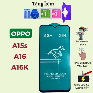 Kính cường lực Oppo A15s / A16 / A16k Full màn cao cấp OG+ độ cứng 21H siêu mượt chống bám vân tay [MIMA]