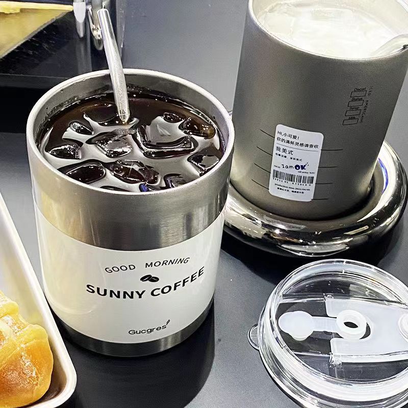 Bình Đựng Cà Phê 300ml Bằng Thép Không Gỉ Tiện Dụng