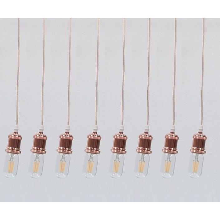 Bộ 8 dây đèn thả cổ điển bóng đèn Led Edison T45 4W