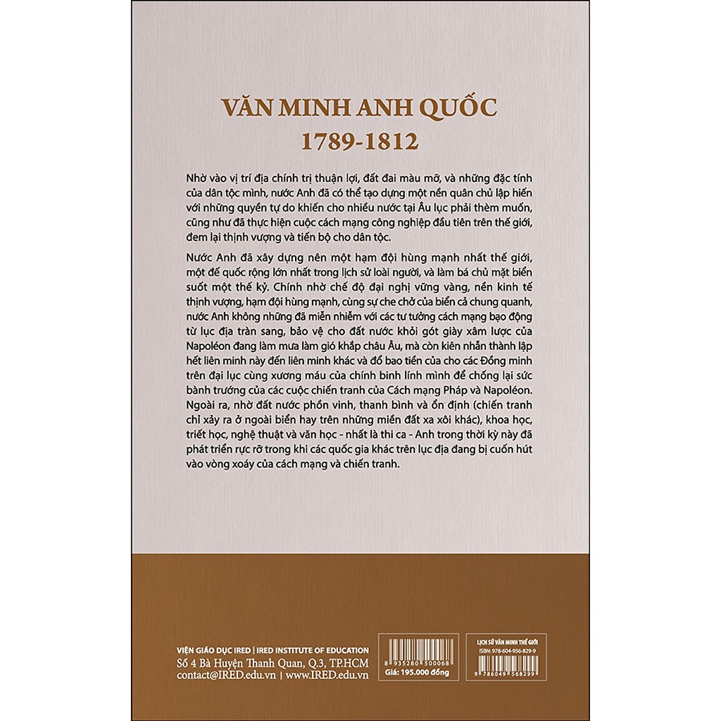 Sách Lịch Sử Văn Minh Thế Giới - Phần XI - Văn Minh Thời Đại Napoléon - Tập 3: Văn Minh Anh Quốc