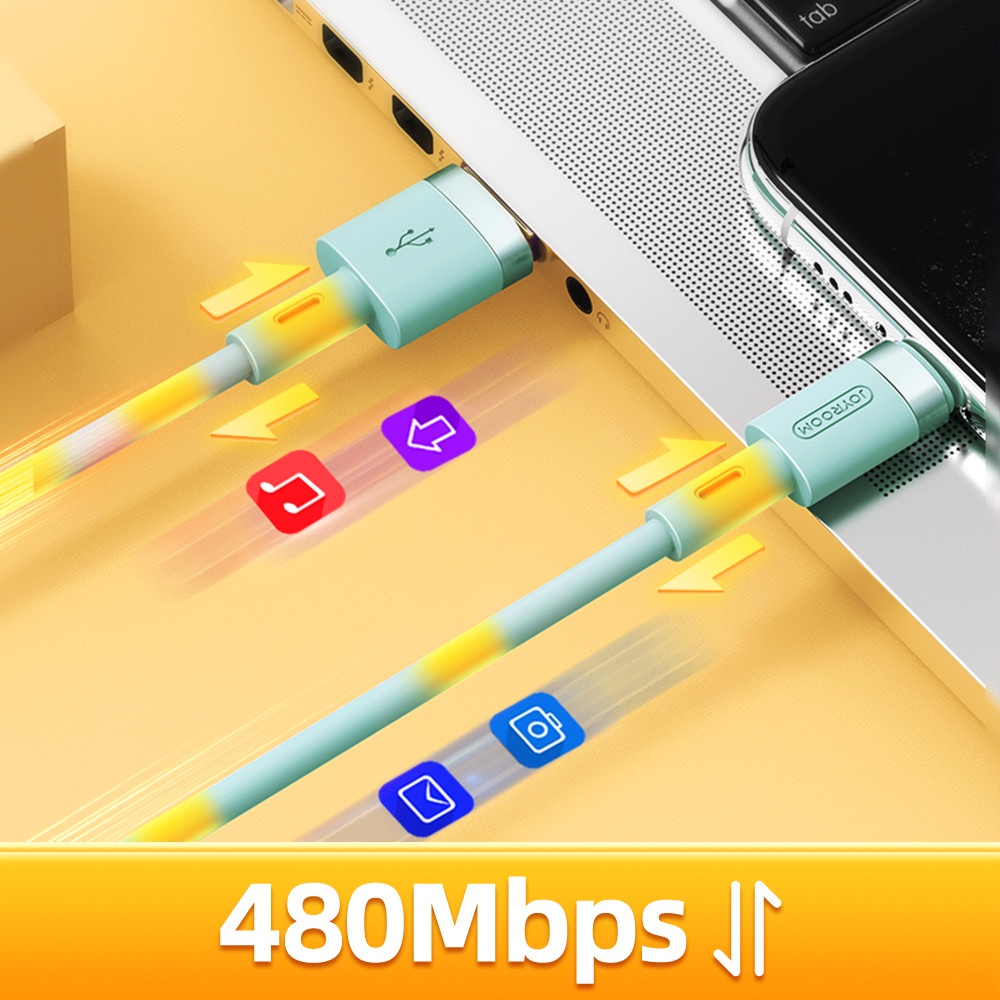 Dây cáp sạc nhanh Joyroom USB 2.4A nhiều màu tùy chọn thích hợp cho iPhone 13 12 11 Pro Max