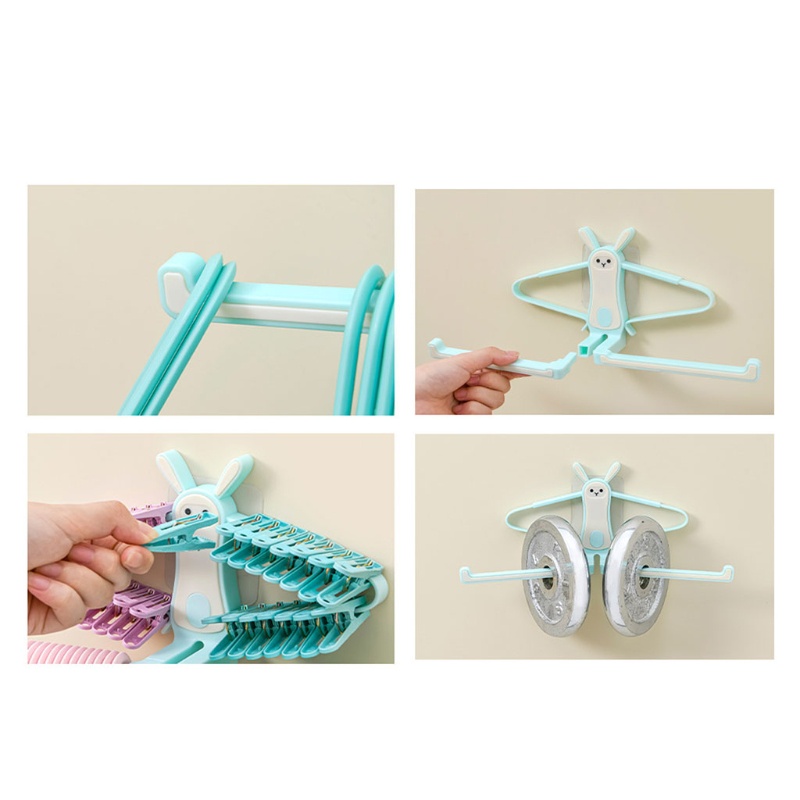 Giá Treo Khăn Quần Áo Hai Cực Dễ Thương Sắp Xếp Gọn Gàng