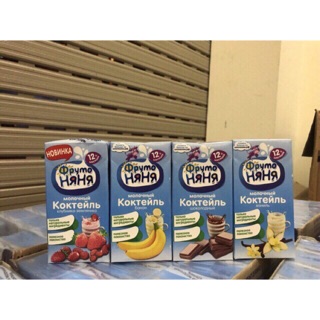 (sẵn )Sữa béo ngày xách tay Nga Fruto đủ vị 200ml