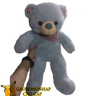 Gấu bông teddy choàng khăn caro hàng nhập cao cấp size 60cm [giao màu ngẫu nhiên]