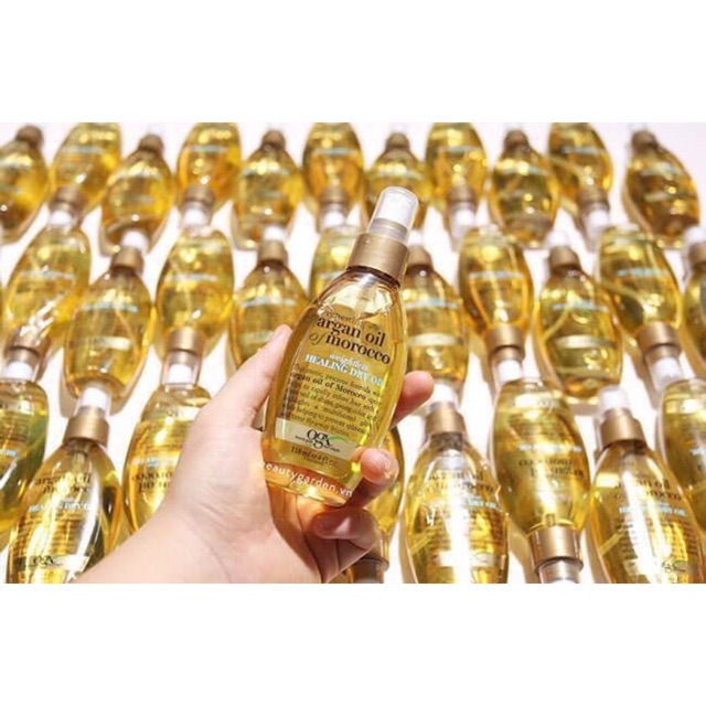 XỊT DƯỠNG TÓC RENEWING + ARGAN OIL OF MOROCCO WEIGHTLESS HEALING DRY OIL OGX