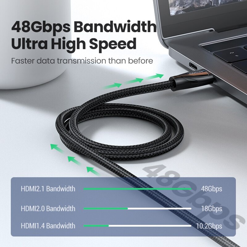Cáp HDMI 2.1 Ugreen Cao Cấp Chính Hãng  Dài 1m-5m  80401 80402 80403 80404 80405