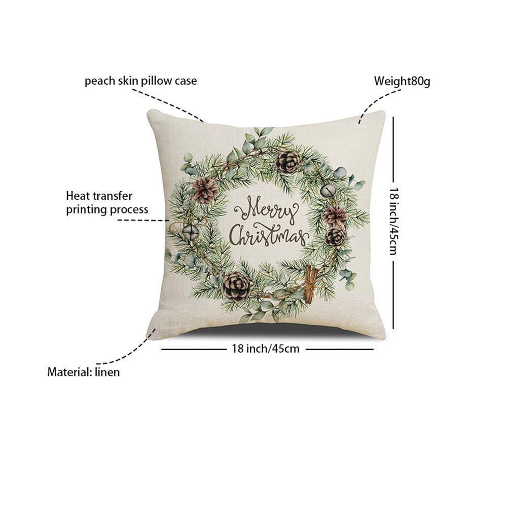 Vỏ Gối Vuông Họa Tiết Giáng Sinh Độc Đáo Trang Trí Nhà Cửa