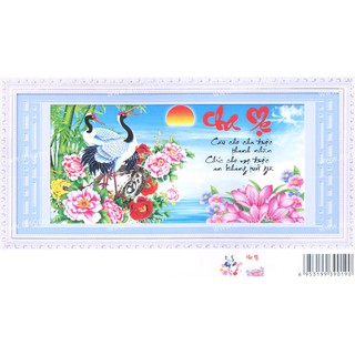 Tranh thêu chữ thập 3D + kết chỉ hạt đá Cầu Cho Cha Được Thanh Nhàn X8019 (TRANH TỰ THÊU) KT:72X39CM
