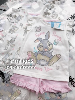 2 Bộ Mặc Nhà Bé Gái Thỏ Bunny