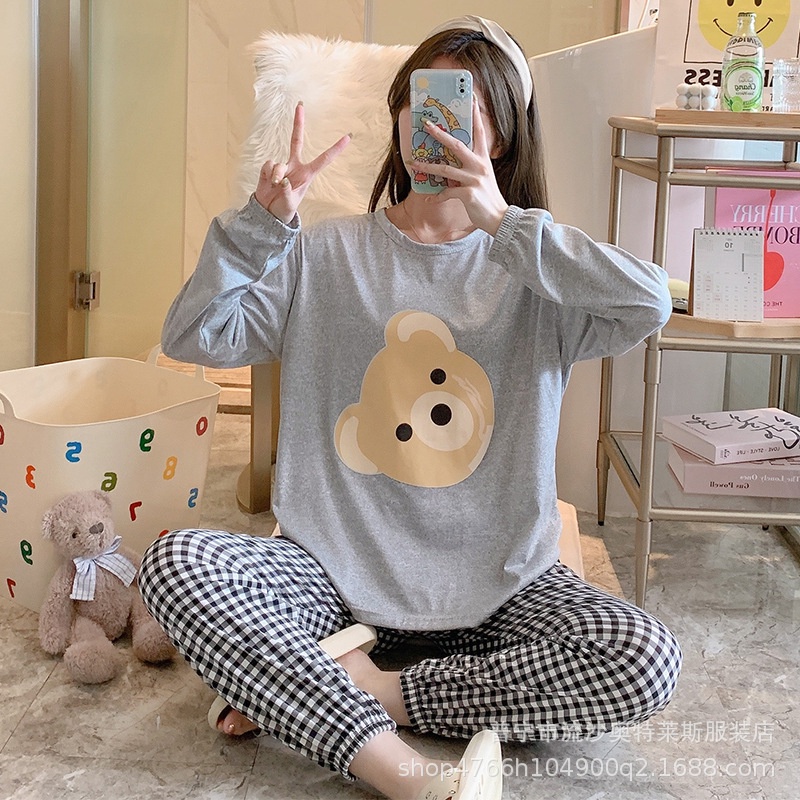 Bộ Đồ Ngủ Nữ Quần Áo Mặc Nhà - Pijama Dài Tay Mùa Xuân Thu Đông Dễ Thương BĐN45