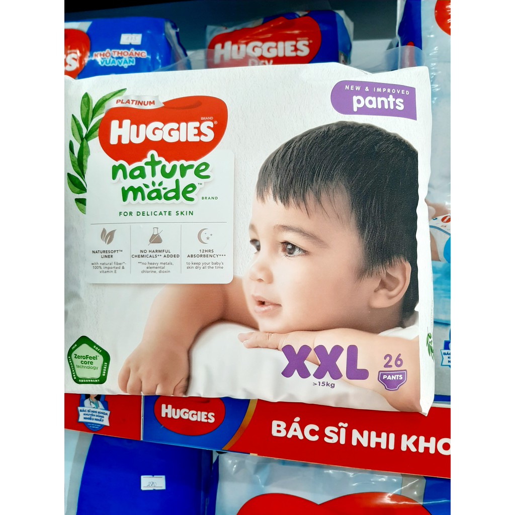 Tã quần Huggies Platinum M33/L27/XL24/XXL26