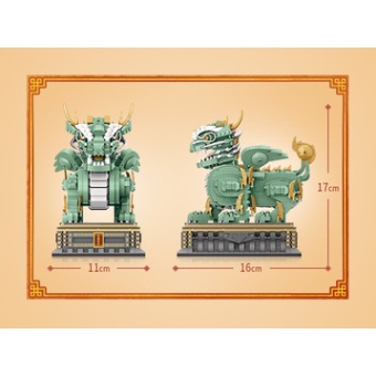Đồ chơi lắp ráp mô hình Lego kỳ lân , Đồ Chơi Xếp Hình Giáo Dục Trẻ Em Loz 1921 Qilin, dành làm quà tặng,trang trí phòng