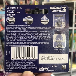 Lưỡi Dao Cạo Gillette Guard 3 4S