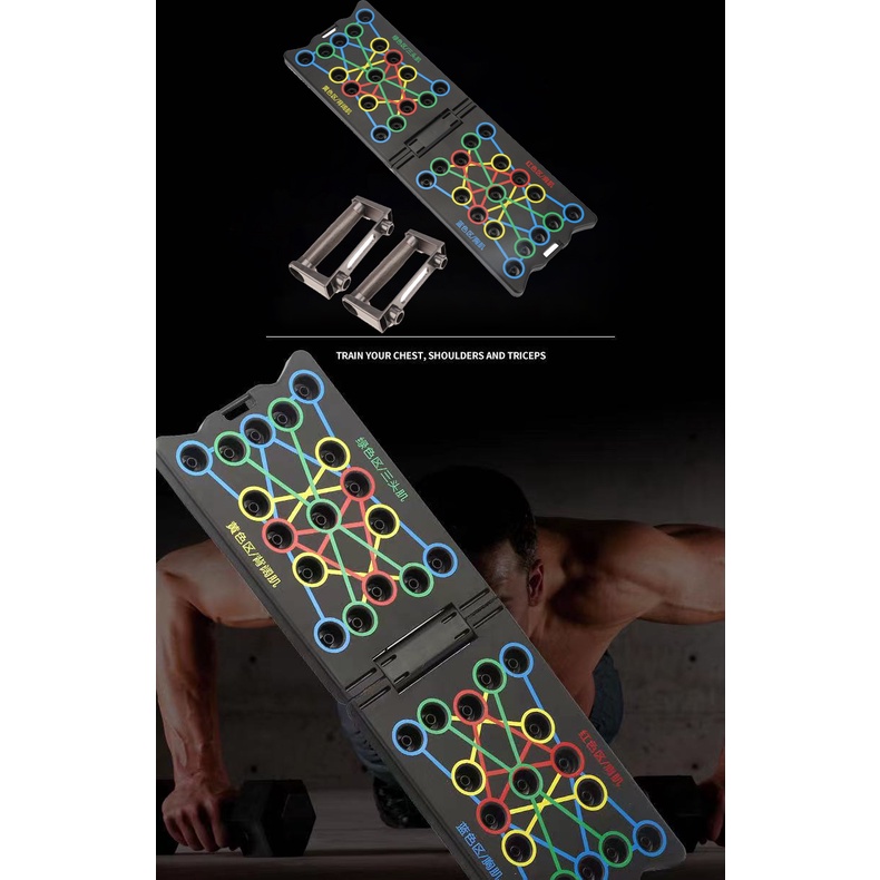 [Phiên bản mới 34LO] Dụng cụ hít đất chống đẩy tập gym đa năng tại nhà cho nam nữ - Thay đổi tư thế và bài tập đúng cách