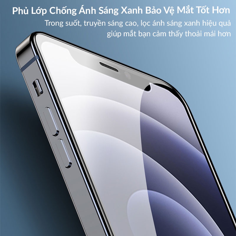 Kính Cường Lực 2.5D ZIFRIEND Warrior Bull Full Viền Chống Ánh Sáng Xanh Cho iPhone 12 Pro Max 11 Pro Max Xs Max Xr X Xs