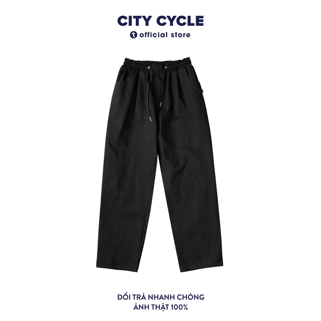 Quần Baggy Kaki unisex City Cycle Basic - Quần baggy kaki nam nữ cạp chun ống rộng Unisex Local Brand