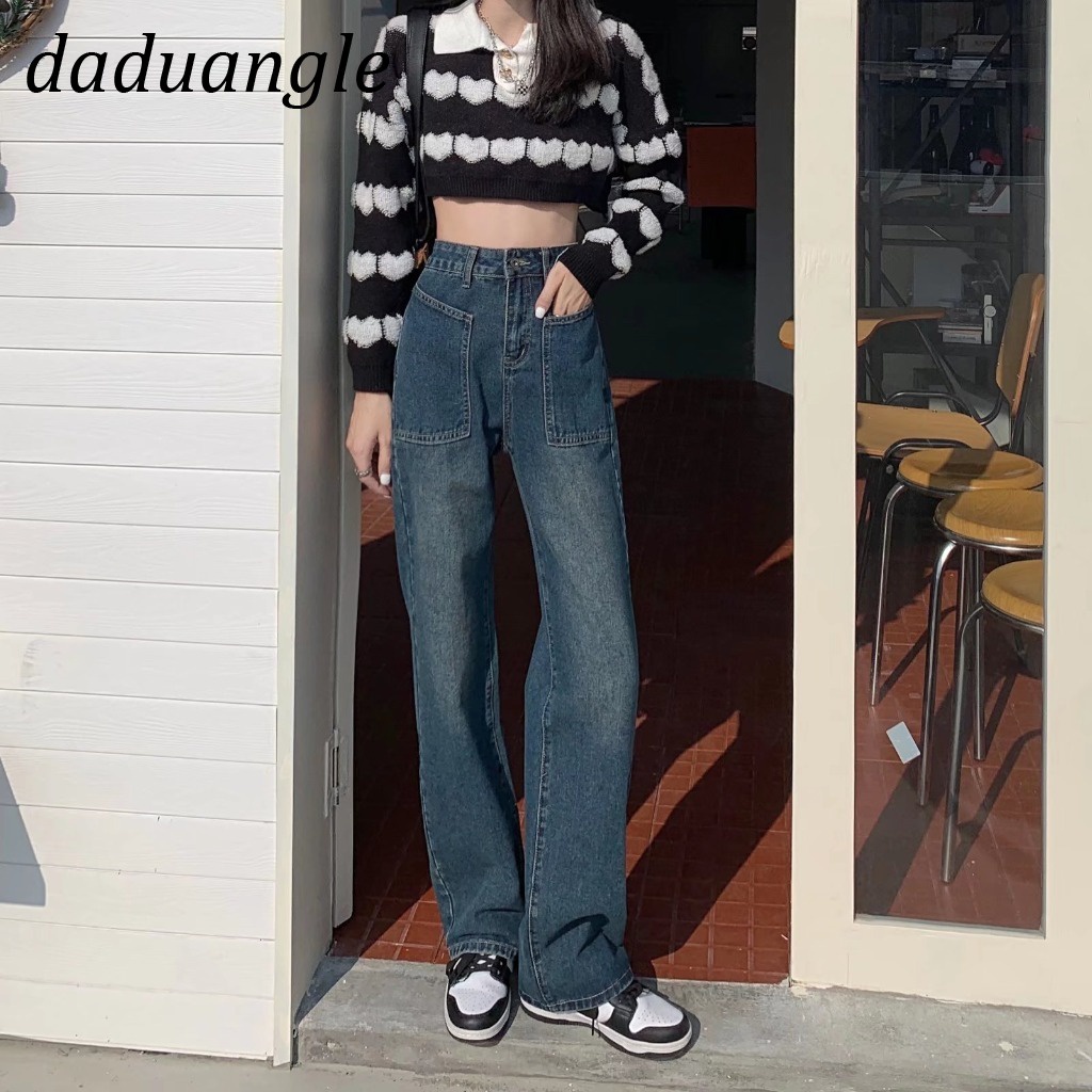 DaDuHey 2022 New Ins Niche Loose Jeans Korean Version High Waist Wide Leg Pants Fashion plus Size Women's Clothing