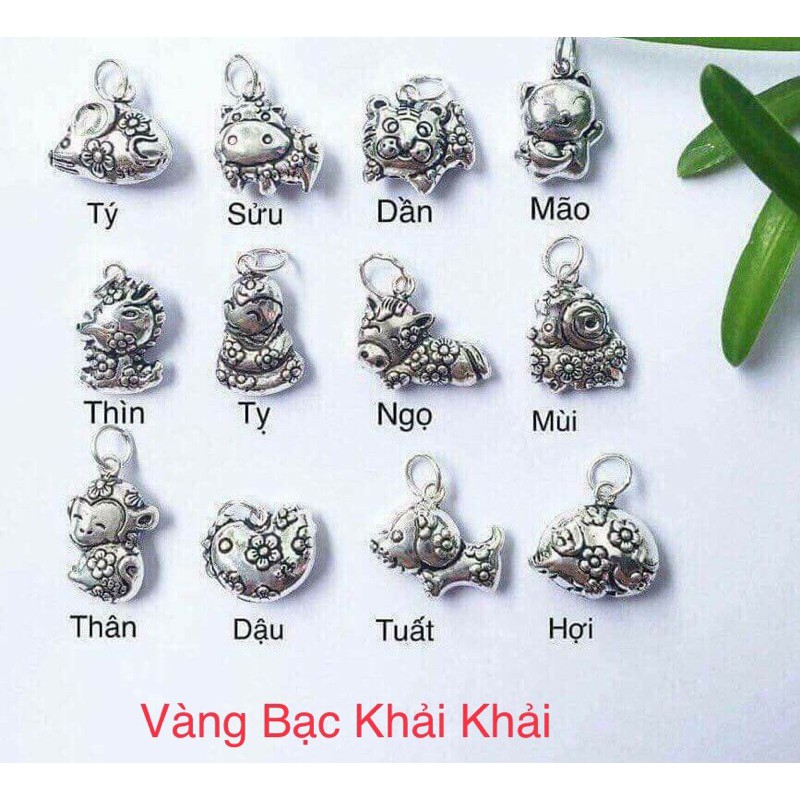 Con giáp Bạc ta dùng xuyên lắc hoặc làm mặt dây chuyền  - Vàng Bạc Khải Khải