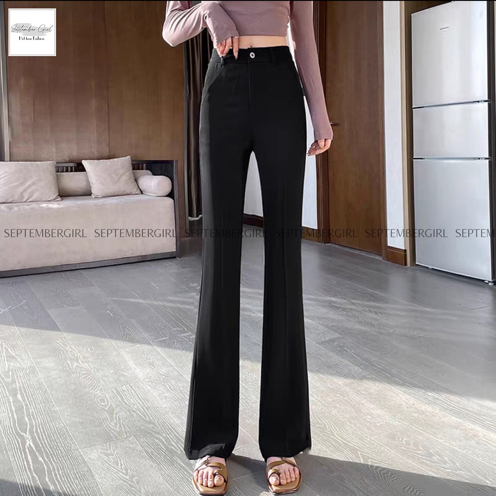 Quần ống loe chất tuyết mưa kiểu dáng basic STB GIRL - QUAN NU 007V2