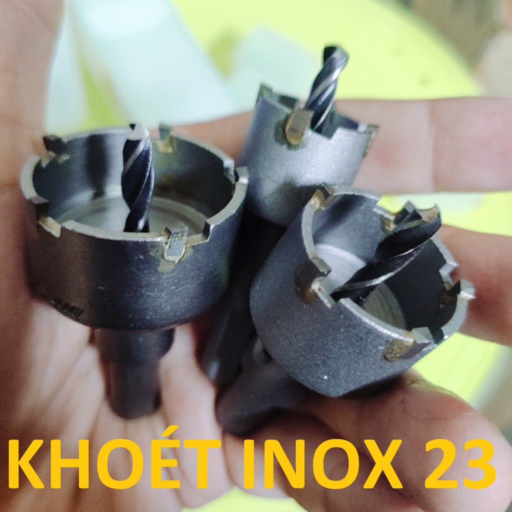 Mũi khoét inox 23 , khoét sắt, nhôm, tôn, đầu hợp kim, mũi khoét kim loại 23mm, hàng phổ thông