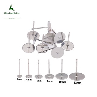 St.kunkka Bông Tai Đinh Tán Bằng Thép Không Gỉ (3 x 4 x 5 x 6 x 8 x 10 x 12mm / 100 Chiếc)