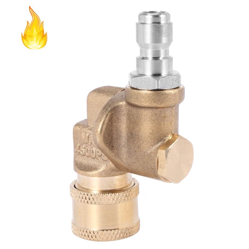 Đầu nối vòi xịt nước áp lực cứng 90 độ 4500 Psi 1/4 Inch