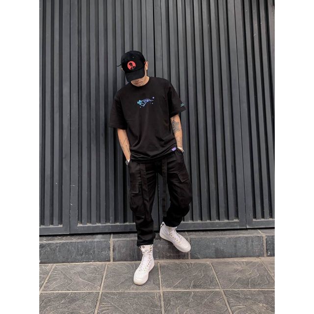 [FULLTAG CHÍNH HÃNG] Áo thun tay lỡ đen ClownZ Infinity Eye unisex, form rộng, chất cotton | BigBuy360 - bigbuy360.vn