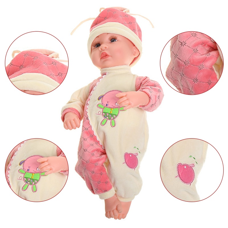 Bộ Trang Phục Gồm Áo Và Quần Bằng Vải Bông Dành Cho Búp Bê Sơ Sinh 18 Inch