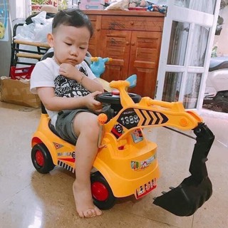 Xe chòi chân cần cẩu máy xúc cho bé yêu
