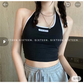 áo croptop thể thao cổ yếm