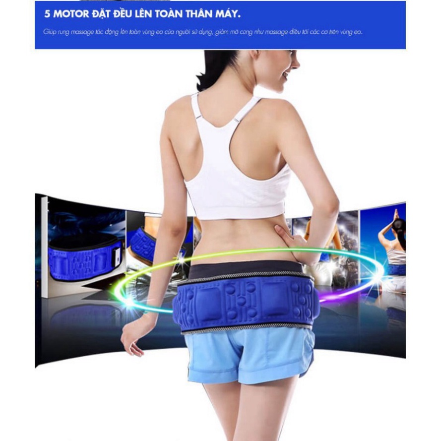 Đai massage bụng tích hợp pin với 3 chế độ rung khác nhau, tạo cơ, giảm mỡ bụng 2519 Mr. Bon Mr. Bon