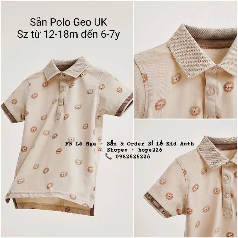 Áo polo GEOGRE_UK chính hãng sz từ 12-18m đến 6-7y