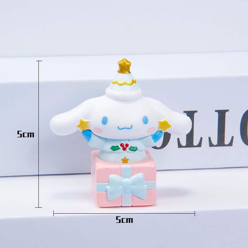 Set 6 Mô Hình Tượng Kuromi Hoạt Hình My Melody Trang Trí Bàn Làm Việc
