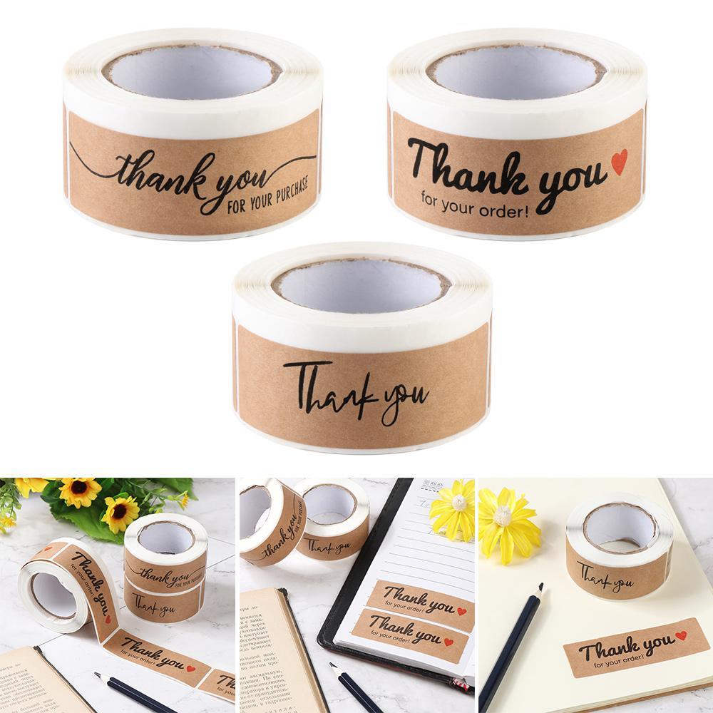 ORIENTLII Cuộn 120 Nhãn Dán 3x1 Inch In Chữ Thank You For Your Order