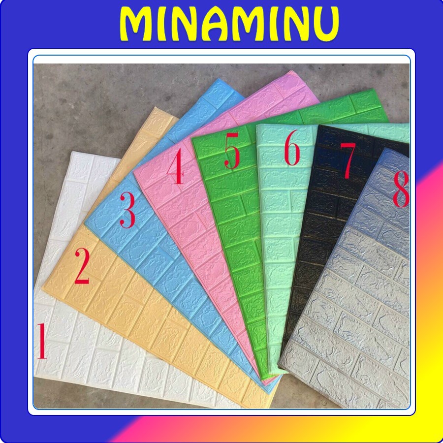 Xốp dán tường giả gạch 3d khổ lớn 70 x 77 cm - MINAMINU | BigBuy360 - bigbuy360.vn