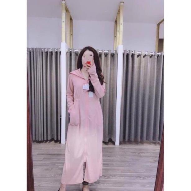 Xả SALE Áo Choàng Chống Nắng Nữ - Áo Chống Nắng Nữ Toàn Thân Vải Thông Hơi Dáng Dài Chống Tia UV - FreeSize dưới 75kg | BigBuy360 - bigbuy360.vn