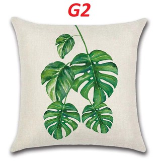 Gối tựa lưng sofa hình lá trang trí phong cách vintage