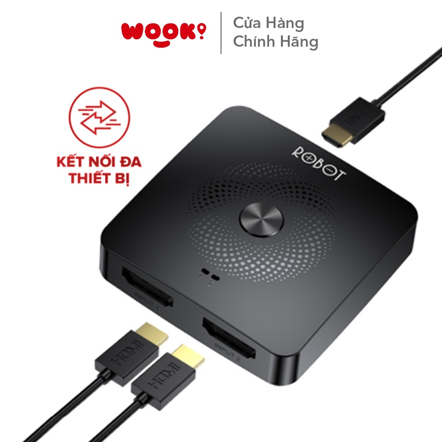 HUB Chuyển Đổi HDMI Switch Splitter Hỗ Trợ Hai Chiều ROBOT HM103 Hàng Chính Hãng Bảo Hành 12 Tháng 1 Đổi 1