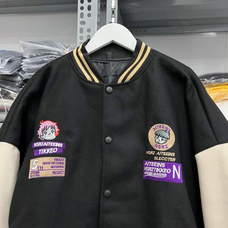 Áo Khoác Bomber Aiteen Nỉ Dạ Siêu Dày Lót Dù, Tay bông Unisex  2tclothes