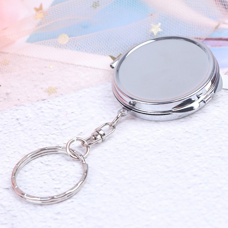 Móc khóa mặt gương bằng kim loại có thể gập được tiện dụng