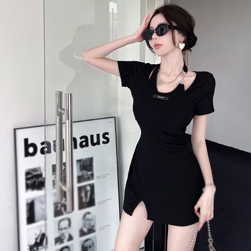 Đầm Tay Ngắn Dáng Ôm Phong Cách Cổ Điển Thời Trang Cho Nữ