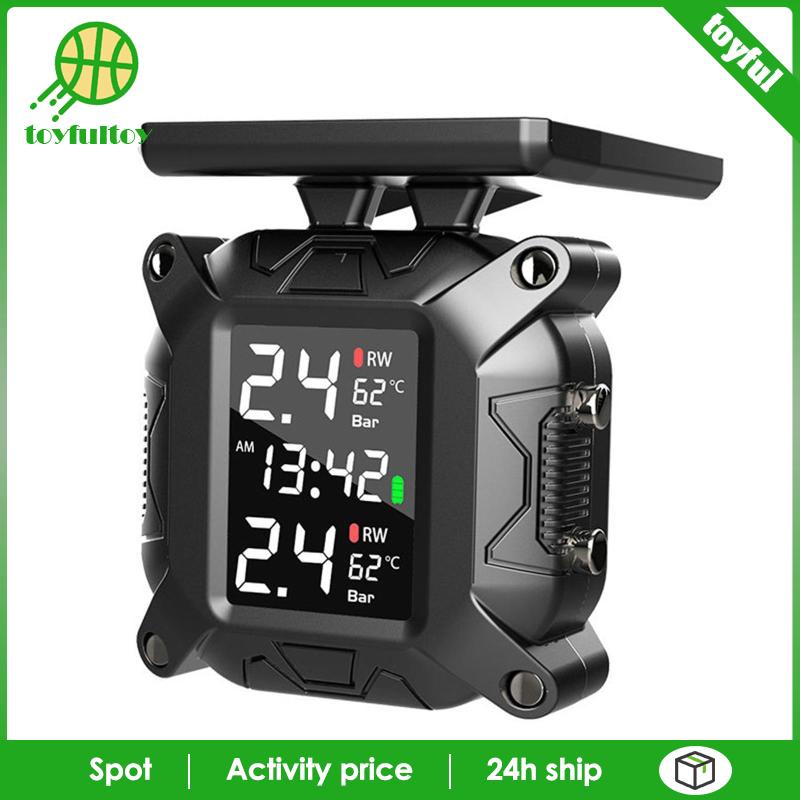 Hệ Thống Giám Sát Áp Suất Lốp Xe Năng Lượng Mặt Trời Không Dây 1100mAh Cho Xe Máy